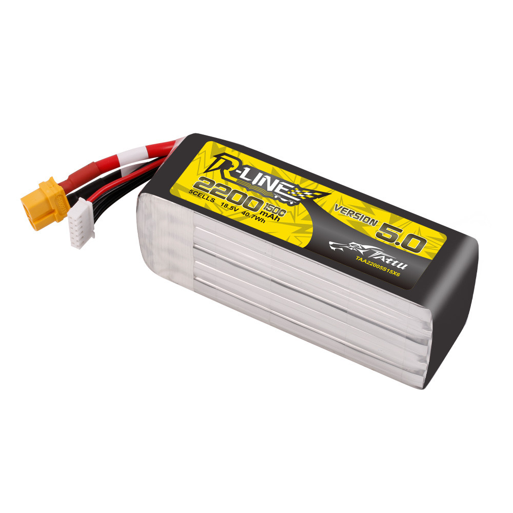 Tattu R-Line Version 5.0 2200mah 5S 150C 18.5V Lipo Battery Pack