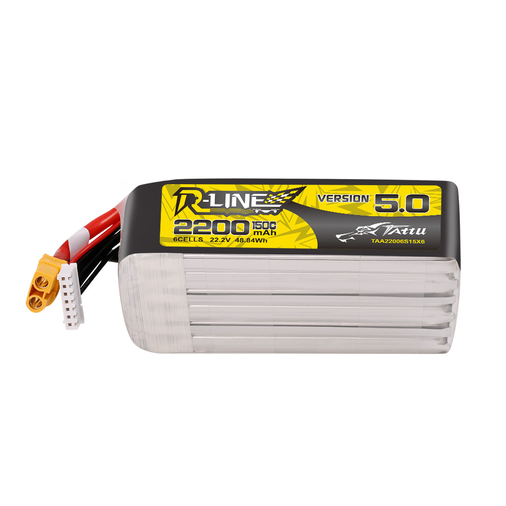 Tattu R-Line Version 5.0 2200mah 6S 150C 22.2V Lipo Battery Pack