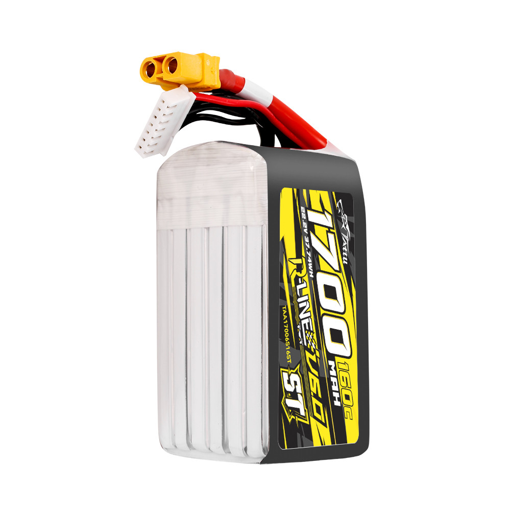 Tattu R-Line Version 6.0 1700mAh 160C 6S 22.2V ST Lipo Battery