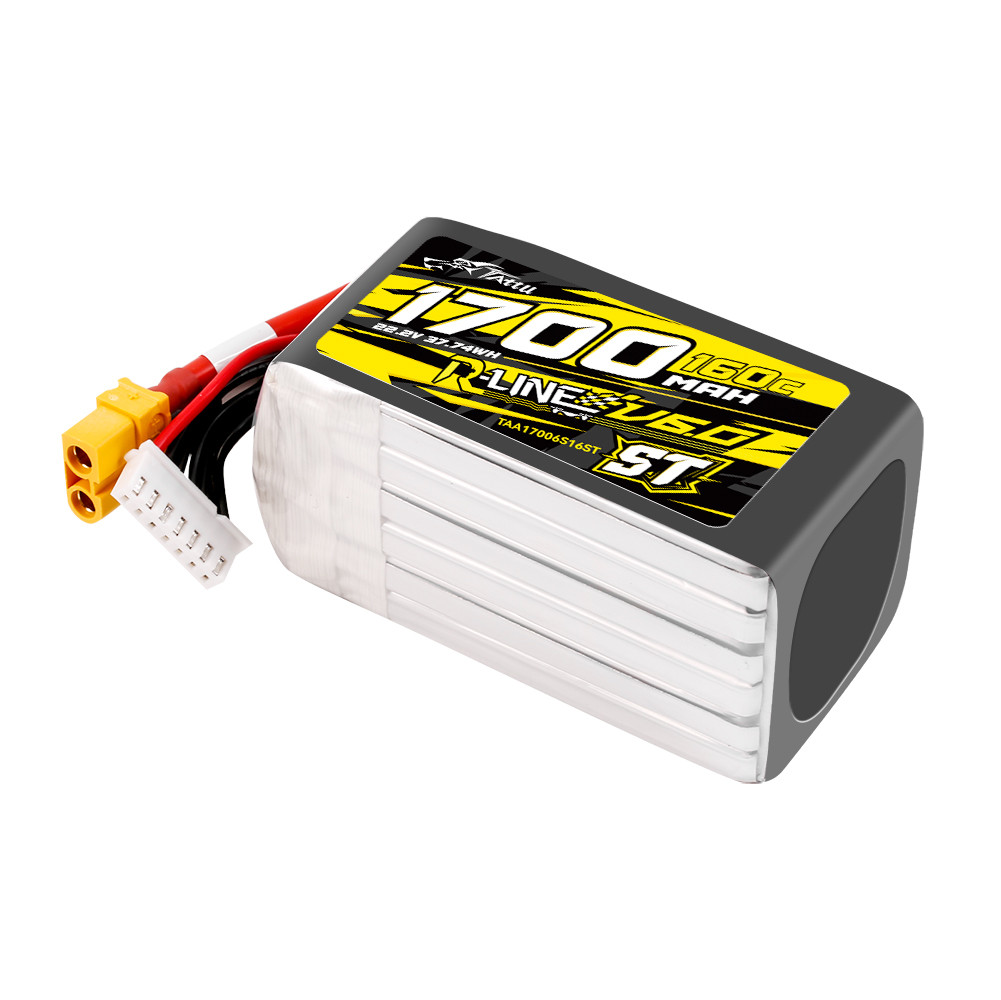 Tattu R-Line Version 6.0 1700mAh 160C 6S 22.2V ST Lipo Battery