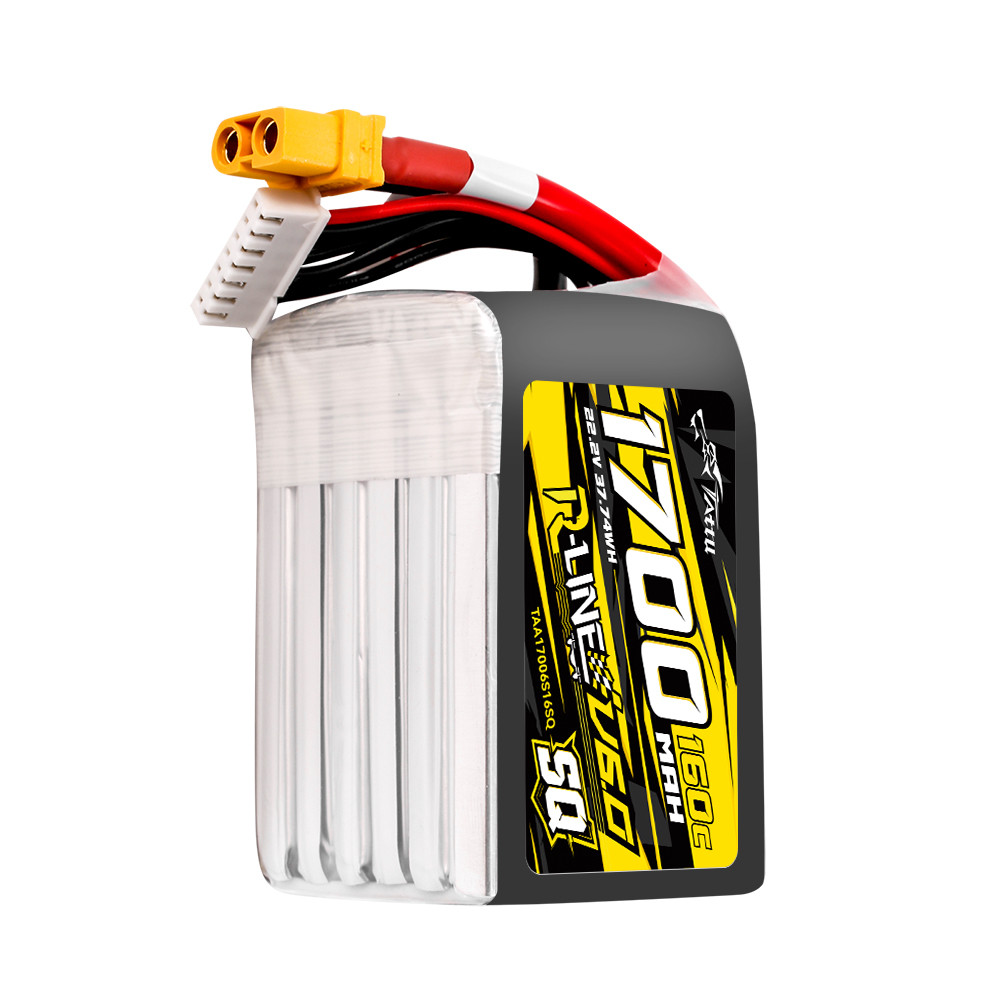 Tattu R-Line Version 6.0 1700mAh 160C 6S 22.2V SQ Lipo Battery
