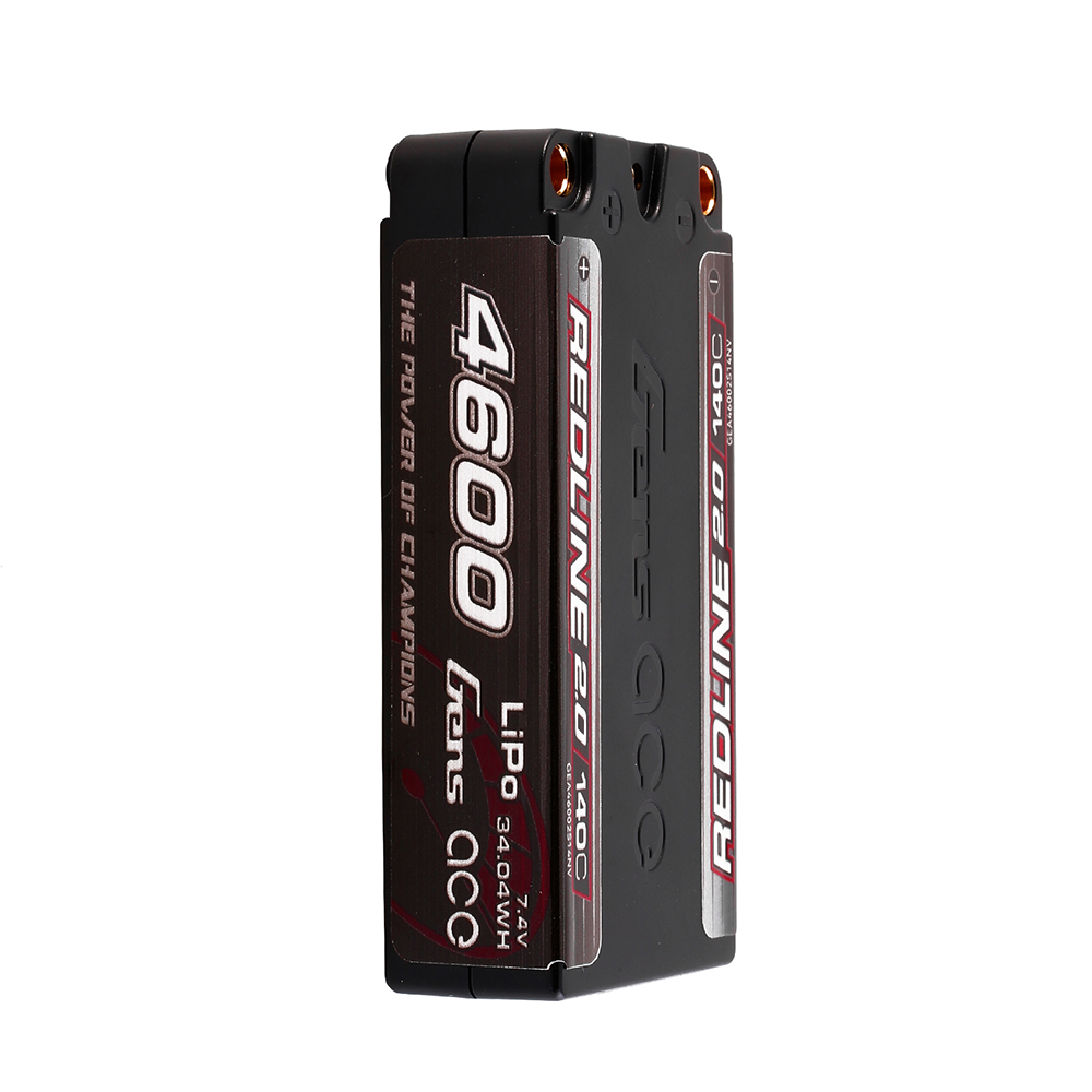 Gens ace 4600mAh 2S 140C 7.4V HardCase 130# HV Shorty Redline 2.0