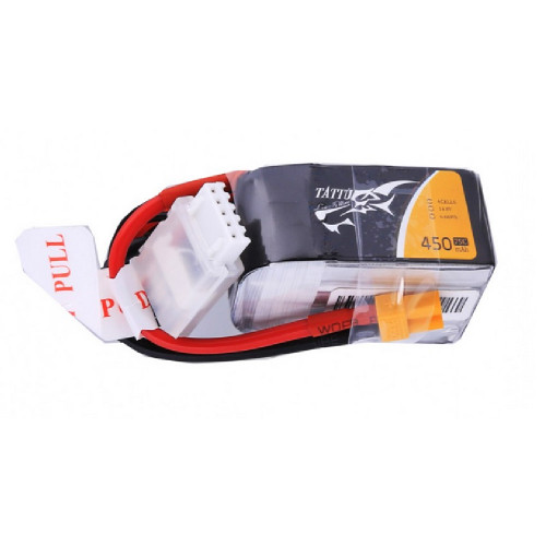 Tattu 14.8V 75C 4S1P 450mAh Lipo Battery Pack with XT30 Plug for UAV