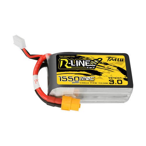 Tattu 1300mAh 4S 120C 14.8V R-Line Version 3.0 Lipo Battery Pack 