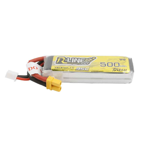 Tattu R-Line 500mAh 7.4V 95C 2S1P LiPo Battery Pack with XT30 Plug for FPV