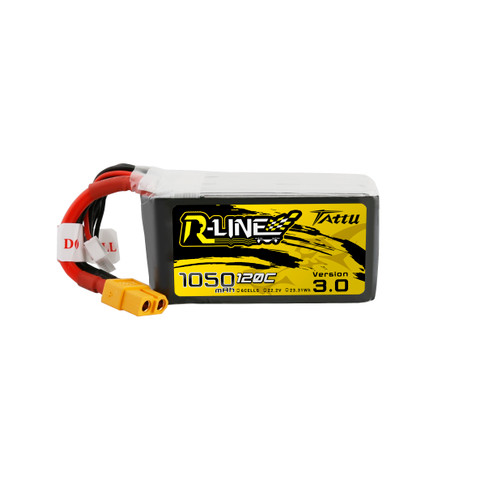 Tattu R-Line Version 3.0 1050mAh 22.2V 120C 6S1P Lipo Battery ...