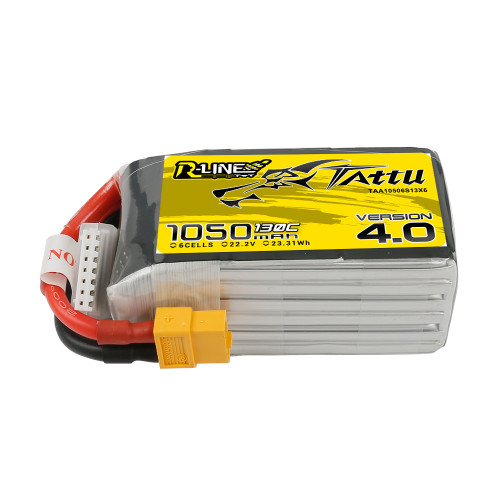 Batterie Lipo Tattu R-Line 6S 1550mAh 130C - Version 4.0 - Drone -FPV-Racer.com