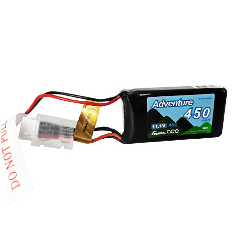 Gens ace 450mAh 11.1V 45C 3S1P Lipo Battery Pack with JSTPHR  Plug