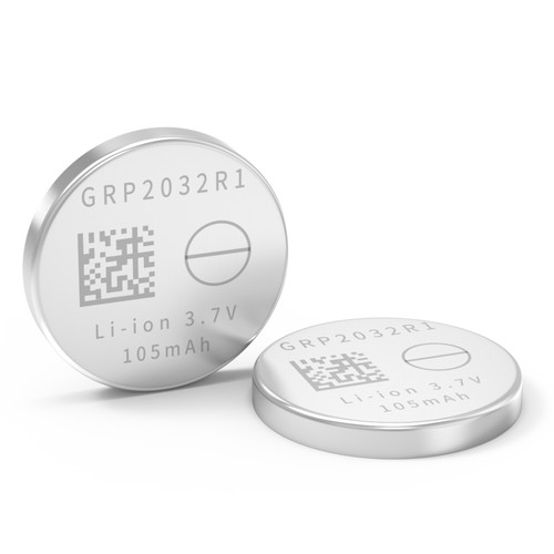 Grepow 3.7V  105mAh LiPo Round Shaped Battery 2032R1
