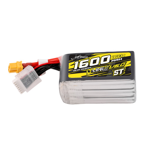 【2個セット】Tattu R-Line1.0 6S 95C 5100mAhリポ Tattu 5100mah 6S 95C 22.2V R-Line Lipo Battery with AS150 Plug