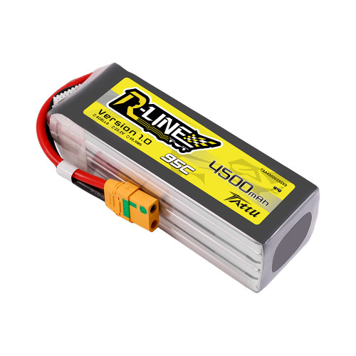 Tattu 4500mAh 6S 95C 22.2V Lipo Battery | XT90 Plug | R-Line 1.0