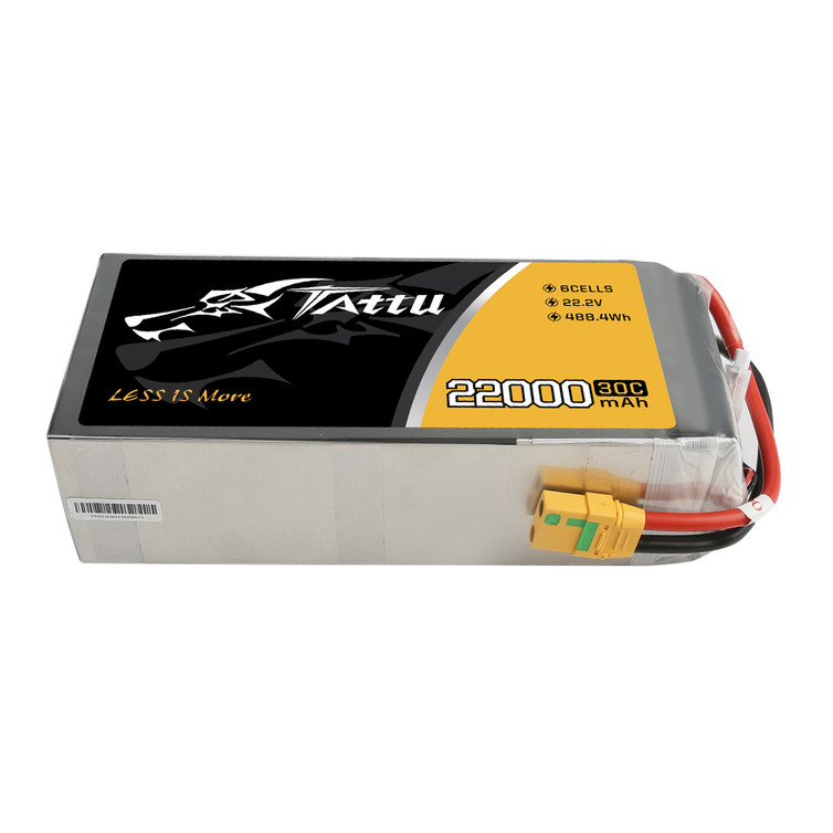 Tattu 22.2V 30C 6S 22000mAh Lipo Battery with XT90-S Plug for UAV