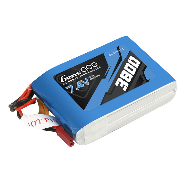 Gens ace 3800mAh 2S1P 7.4V TX Lipo Battery Pack with JST-SYP Plug for the QX7