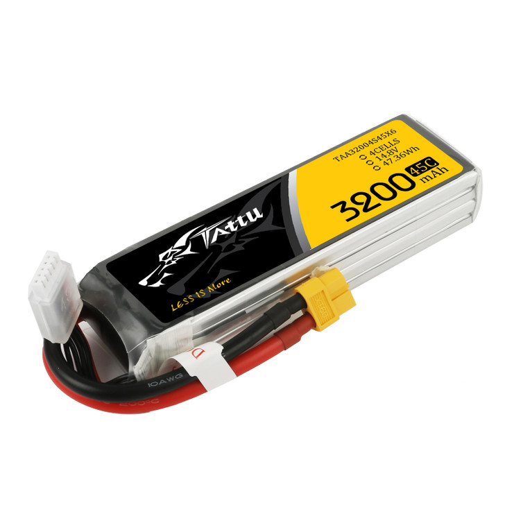 Tattu 3200mAh 45C 4S1P Lipo Battery Pack with XT60 Plug