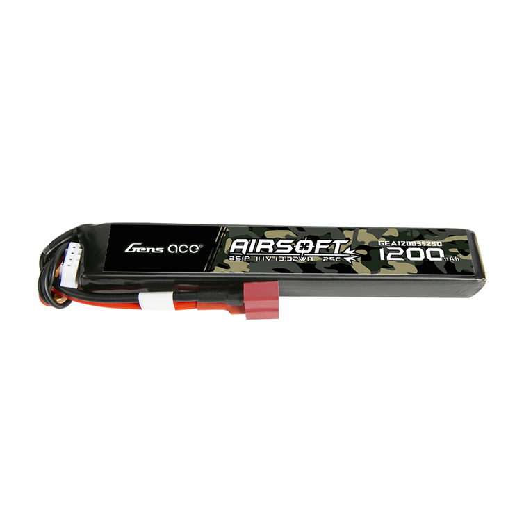 Gens ace 25C 1200mAh 3S1P 11.1V Airsoft Gun Battery with Dean Plug-New Version
