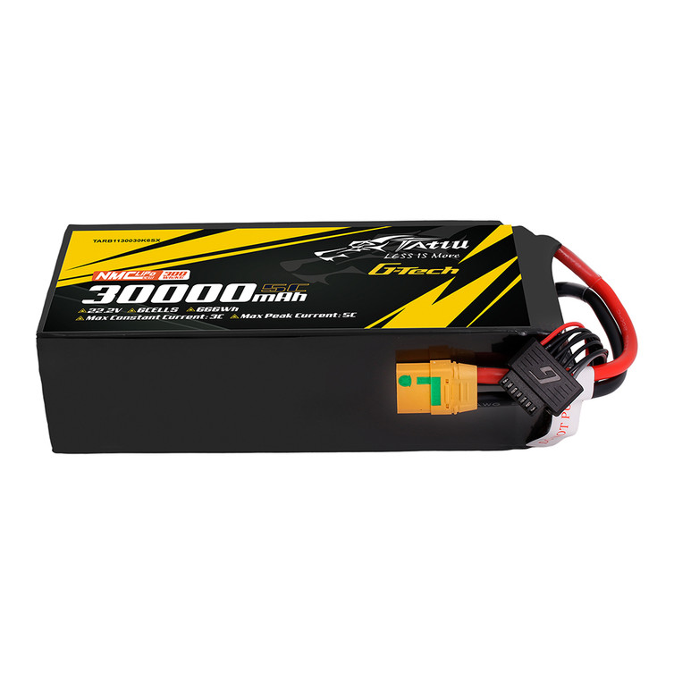 Tattu Semi-solid State 300Wh/kg 30000mAh 10C 22.2V 6S1P G-Tech Lipo Battery Pack with XT90S-F