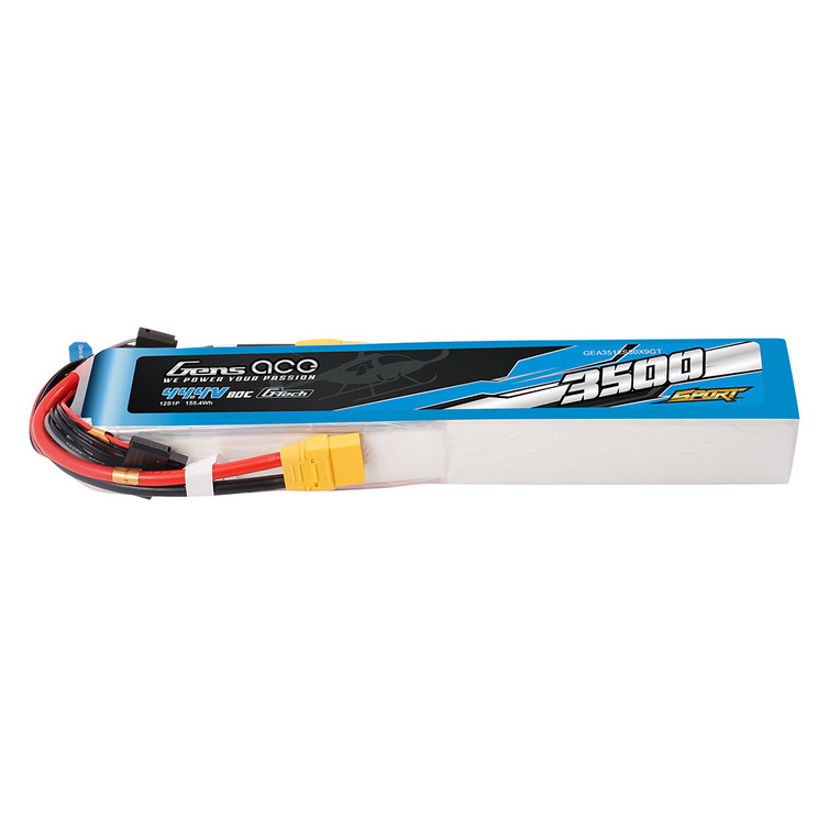 Gens ace Sport G-Tech 3500mAh 12S 80C 44.4V Lipo Battery Pack with XT90-Plug Gens ace Sport G-Tech 3500mAh 12S 80C 44.4V Lipo Battery Pack with XT90-Plug