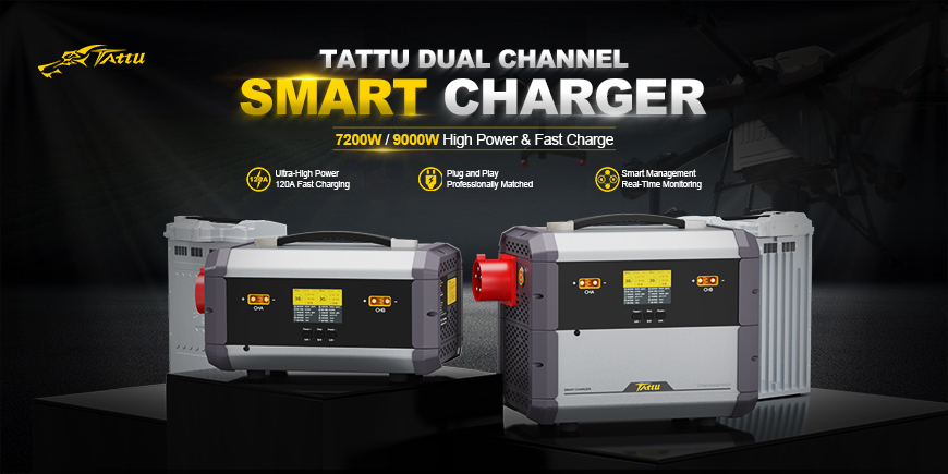Tattu dual smart charger 120A/7200W for 12S-14S Tattu Smart battery
