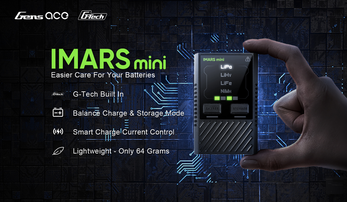 Chargeur GensAce IMARS Mini G-Tech USB-C 2-4S 60W pour RC - www