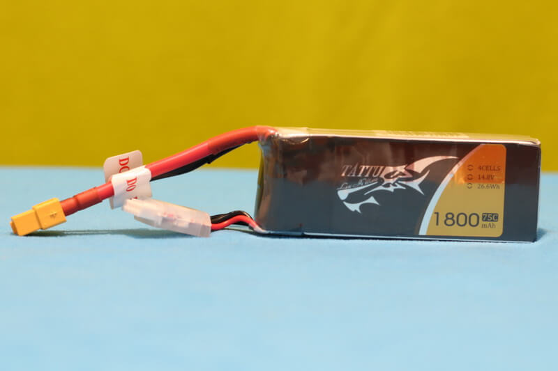 Tattu 1800mAh 75C 4S1P lipo battery pack with XT60 plug