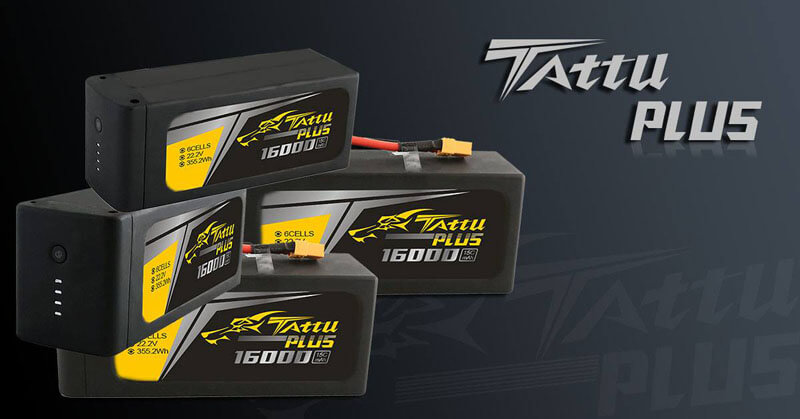Tattu Plus 6s 22000mAh 25C 22.2V Lipo Smart Battery Pack