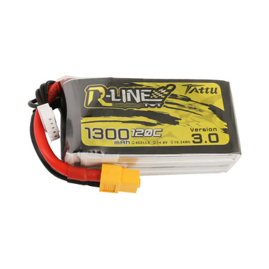 Tattu 1300mAh 4S 120C 14.8V R-Line Version 3.0 Lipo Battery Pack with XT60  Plug