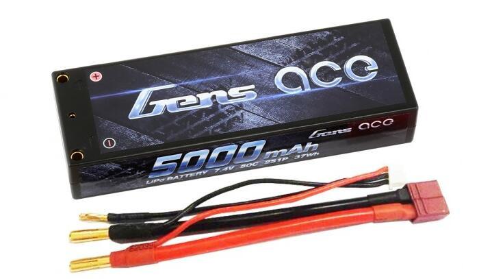 5000mAh 7.4V 50C 2S1P HardCase Lipo Battery