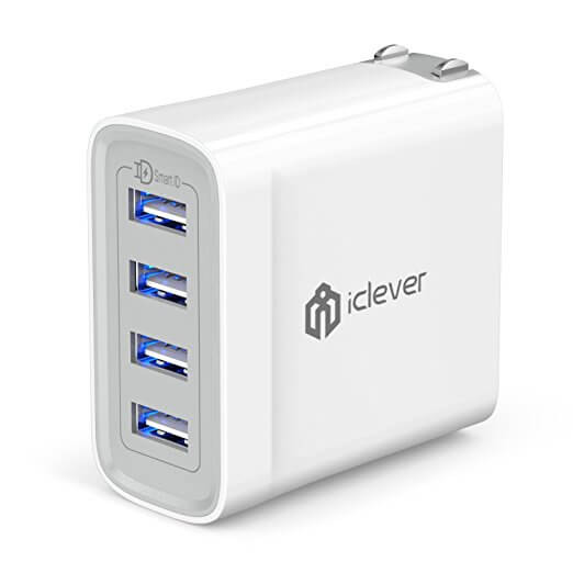 iClever Boostcube+ 40W 4-Port Fast USB Wall Charger