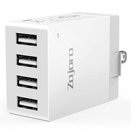 Zojoro 40W 4-Port Fast USB Wall Charger