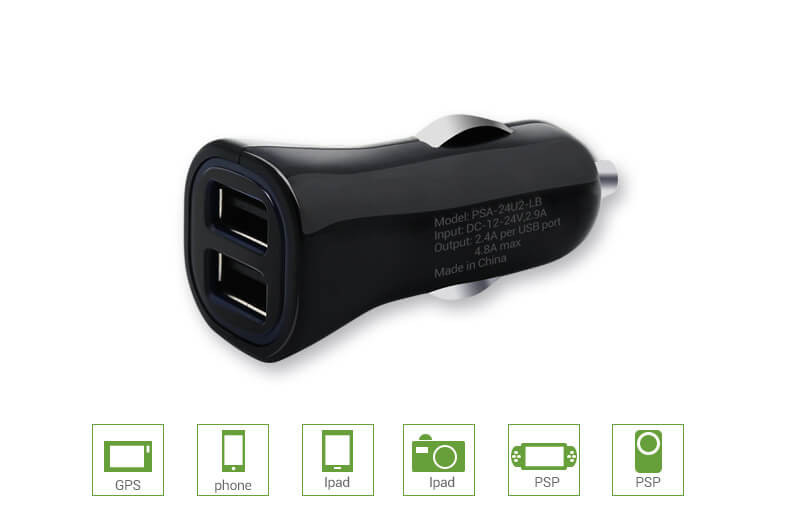 QC 3.0 usb dual car charger