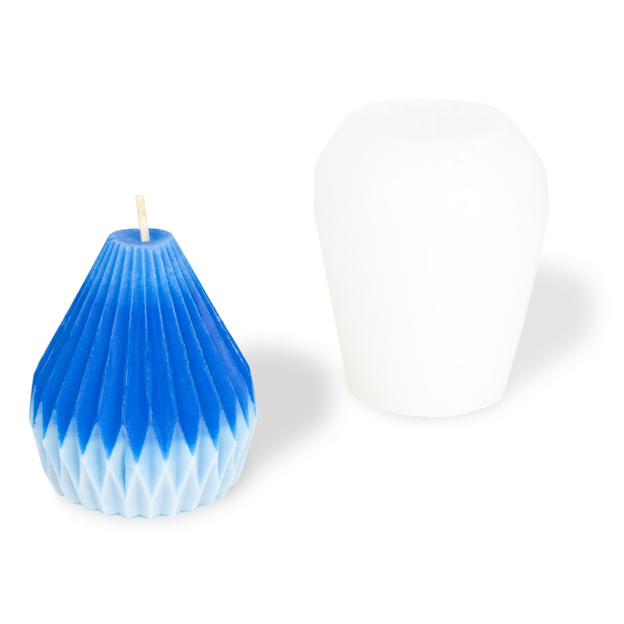 Geometric Pear Shaped Silicon Candle Mold Bulk Apothecary