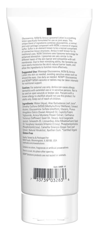 Glucosamine / MSM / Arnica Lotion 8 oz. Bulk Apothecary