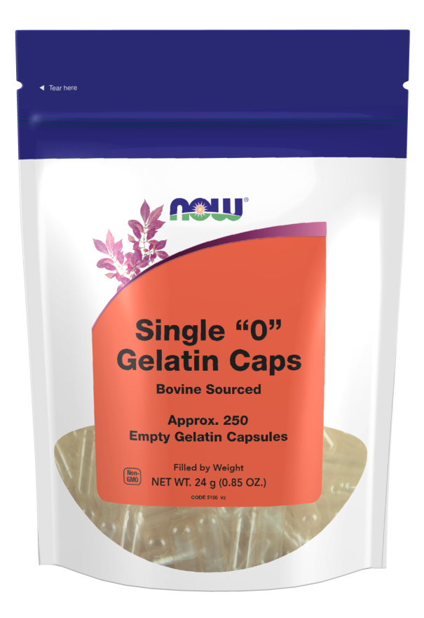 Gel Capsules '0' 250 Capsules NOW Brand Vitamins and Supplements
