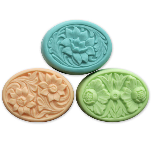 Buy Floral Ovals Soap Molds Bulk Apothecary