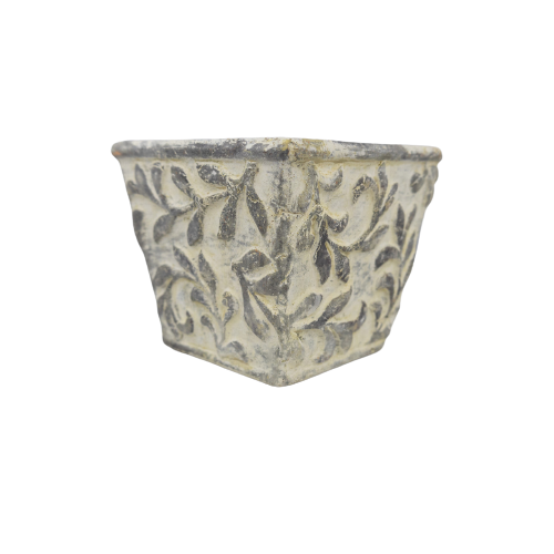 Embossed Square Clay Pot Wholesale Supplier