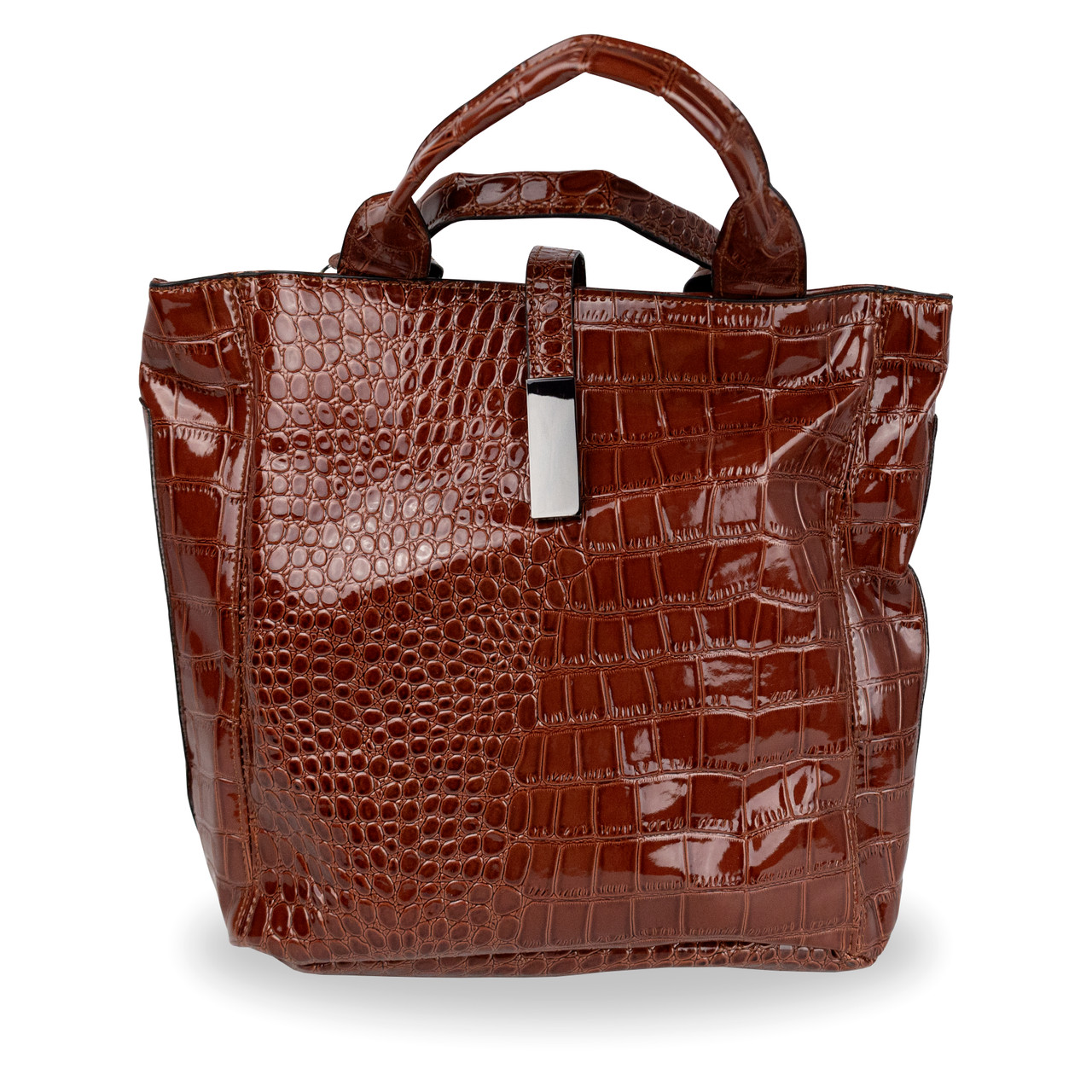 Vegan Leather Handbag (Chocolate) Bulk Apothecary