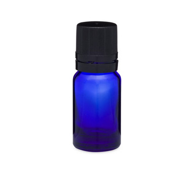 10 ml Cobalt Blue Bottles with Black Euro Dropper Caps