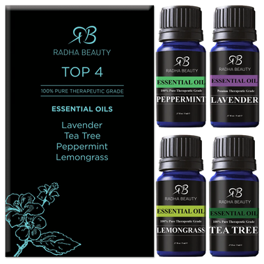 Radha Beauty Top 4 Essential Oil Set Radha Beauty Top 4 Essential Oil Set