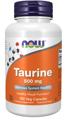 Taurine 500 mg 100 Veg Capsules - Bulk Apothecary