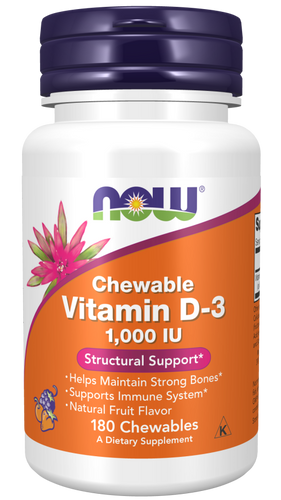 Vitamin D-3 1000 IU 180 Chewables - Bulk Apothecary