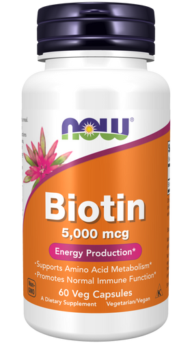 Biotin 5,000 mcg 60 Veg Capsules - Bulk Apothecary