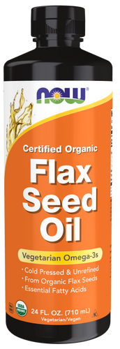 Flax Seed Oil - Certified Organic - 24 fl. oz. - Bulk Apothecary