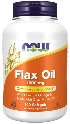 Flax Oil 1000 mg - 100 Softgels - Bulk Apothecary