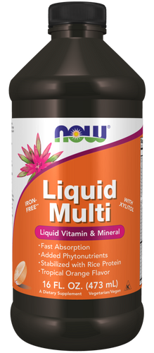 Liquid Multi-Vitamin Tropical Orange Vegetarian Non-GE- 16 oz. - Bulk Apothecary