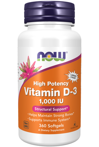 Vitamin D-3 1000 IU - 360 Soft Gels - Bulk Apothecary