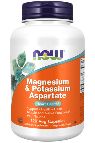 Magnesium & Potassium Aspartate with Taurine - 120 Capsules - Bulk Apothecary