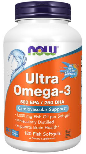 Ultra Omega-3 Fish Oil - 180 Soft Gels - Bulk Apothecary