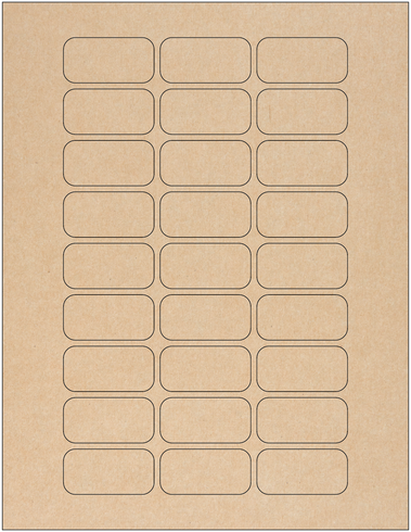 1.875" x .9375" Brown Kraft Lip Balm Labels for Rectangle Tins 1.875" x .9375" Brown Kraft Lip Balm Labels for Rectangle Tins