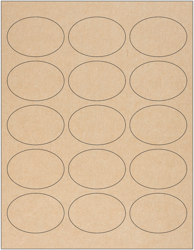 2.5 x1.75 Oval Brown Kraft Labels 2.5 x1.75 Oval Brown Kraft Labels