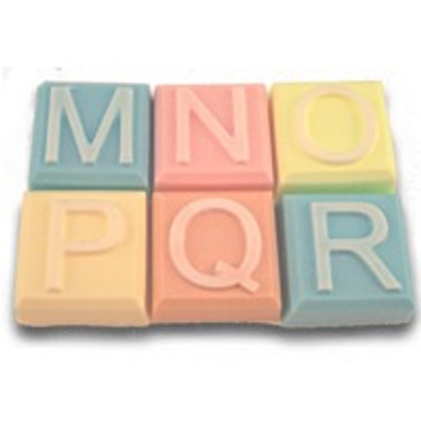 Alphabet Block Soap Mold - M to R Alphabet Block Soap Mold - M to R
